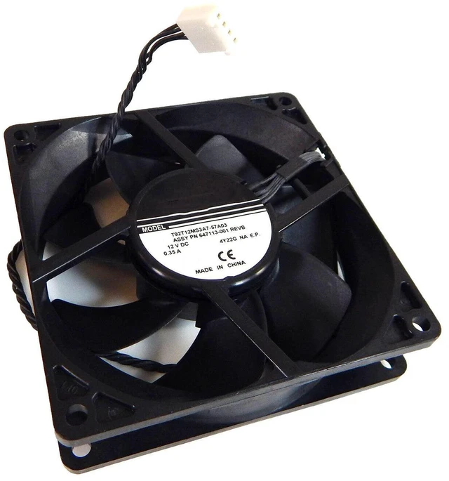 Alt view image 7 of 7 - New Heatsink Fan 647113-001 for HP Z420 Z440 Z620 Z840 Z820 Z800,Workstation Front Case Fan Assembly 749598-001 782506-001 DC 12V 0.35A Size: 90x90x25mm 4-Wire 4-pin
