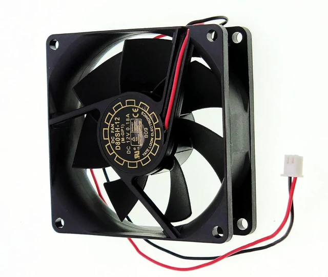 Alt view image 3 of 5 - New Power Supply Chassis Cooling Fan for YaLnFAN D80SH-12 8025 Size:80 * 80 * 25mm DC12V 0.18A 2-Wire 2-Pin
