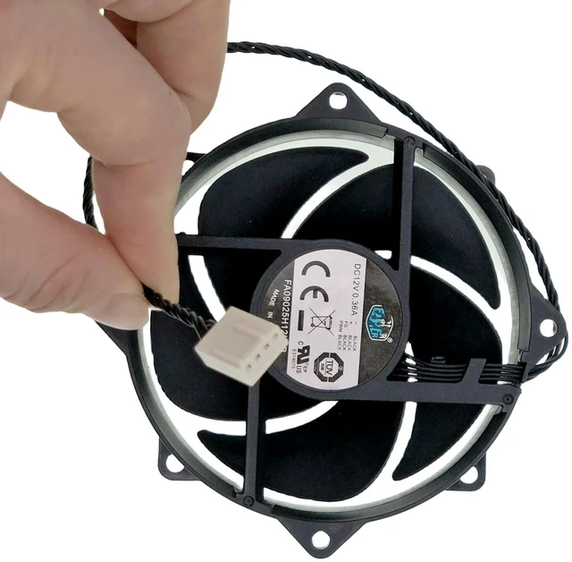 Alt view image 3 of 6 - Replacement CPU Cooling Fan FA09025H12LPB Compatible with I3 I5 I7 775 DC 12V 0.36A 9CM 4-pin 4-Wire Size: 90 * 90 * 25MM