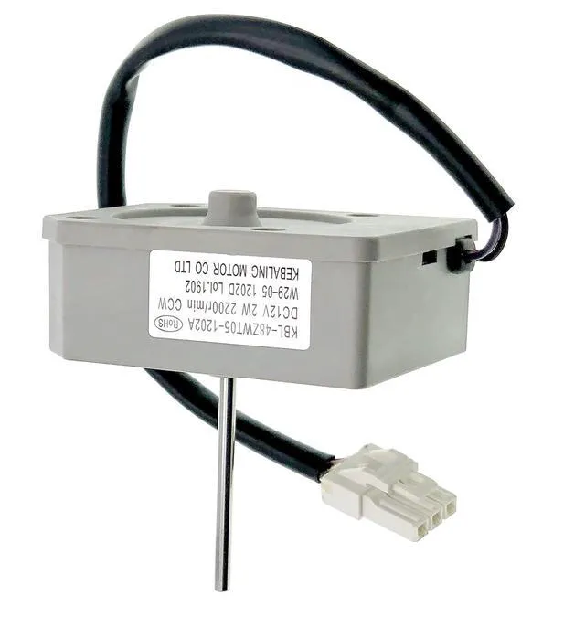 Alt view image 5 of 7 - KBL-48ZWT05-1202A Refrigerator Evaporator Fan Motor Assembly Fit for Frigidaire Magic Chef Omar Refrigerator Replaces 3059900004 5304518492, DC 12V 2200RPM(with 4-Leaf Fan and Rubber pad)