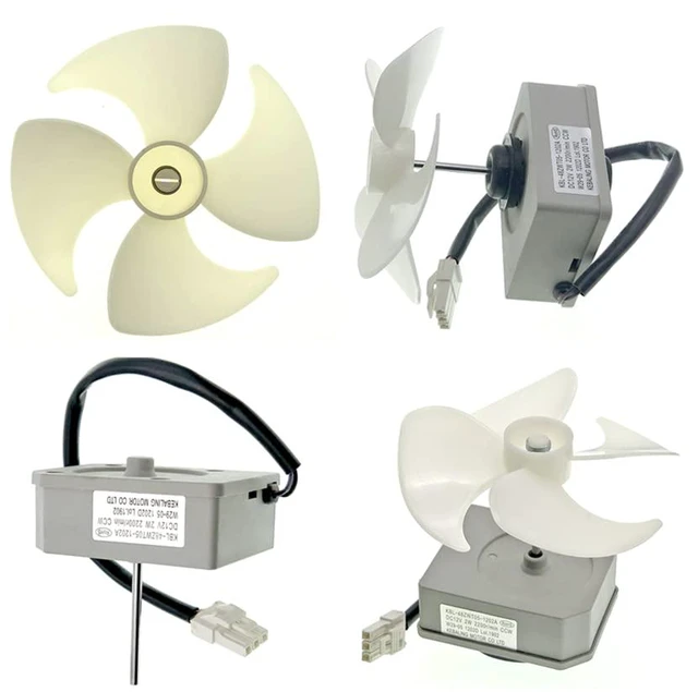 Alt view image 7 of 7 - KBL-48ZWT05-1202A Refrigerator Evaporator Fan Motor Assembly Fit for Frigidaire Magic Chef Omar Refrigerator Replaces 3059900004 5304518492, DC 12V 2200RPM(with 4-Leaf Fan and Rubber pad)