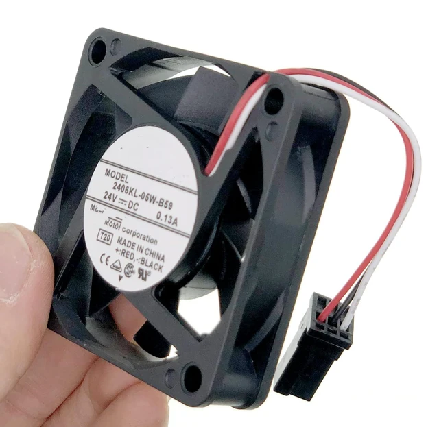 Alt view image 4 of 6 - New System Cooling fan Compatible with Fanuc 2406KL-05W-B59 DC 24V 0.13A 3.12W 6CM 4600 RPM Size: 60×60×15mm.
