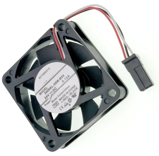 Alt view image 5 of 6 - New System Cooling fan Compatible with Fanuc 2406KL-05W-B59 DC 24V 0.13A 3.12W 6CM 4600 RPM Size: 60×60×15mm.