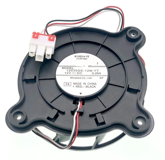 Main image of 12035GE-12M-YT Refrigerator Cooling fan Motor Compatible with Samsung Haier Refrigerator, 3-Wire Variable Frequency Refrigerator Cooling Fan DC 12V 0.26A 100x100mm