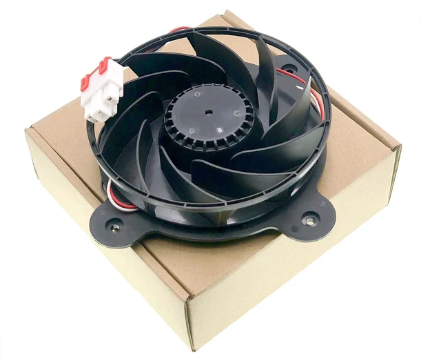 Alt view image 4 of 7 - 12035GE-12M-YT Refrigerator Cooling fan Motor Compatible with Samsung Haier Refrigerator, 3-Wire Variable Frequency Refrigerator Cooling Fan DC 12V 0.26A 100x100mm