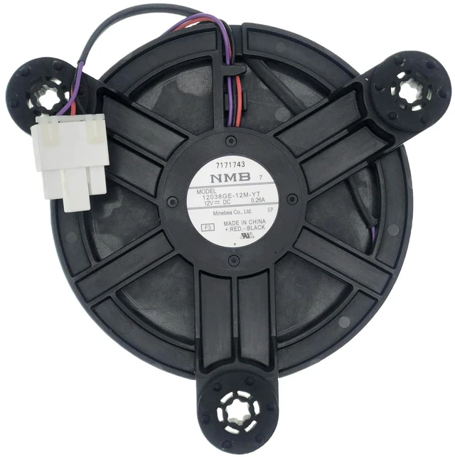 Main image of 12038GE-12M-YT Refrigerator Cooling Fan Motor Compatible with Haier Refrigerator, 3-Wire Variable Frequency Refrigerator Cooling Fan DC 12V 0.26A