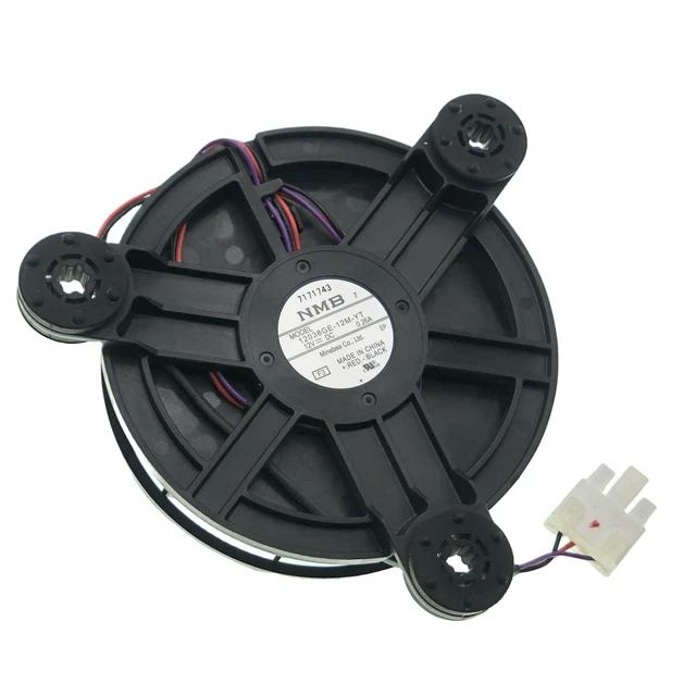 Alt view image 5 of 7 - 12038GE-12M-YT Refrigerator Cooling Fan Motor Compatible with Haier Refrigerator, 3-Wire Variable Frequency Refrigerator Cooling Fan DC 12V 0.26A