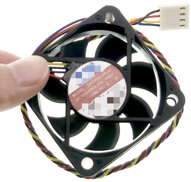 Alt view image 3 of 7 - New Silent Cooling Fan for DAZA0515RCU DC13.6V 0.20A 5CM 5015 Size: 50×50×15mm 4-pin 4-Wire.