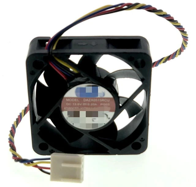 Alt view image 6 of 7 - New Silent Cooling Fan for DAZA0515RCU DC13.6V 0.20A 5CM 5015 Size: 50×50×15mm 4-pin 4-Wire.