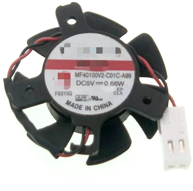 Alt view image 6 of 7 - New Cooling Fan for Sunon MF40100V2-C01C-A99 Diameter 37MM Hole Distance 20 26 26MM DC 5V 0.66W 2-Pin 2-Wire