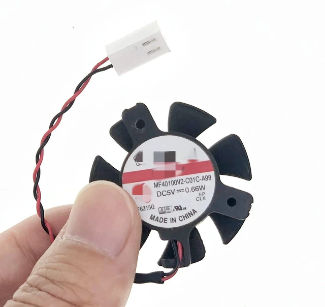 Alt view image 7 of 7 - New Cooling Fan for Sunon MF40100V2-C01C-A99 Diameter 37MM Hole Distance 20 26 26MM DC 5V 0.66W 2-Pin 2-Wire