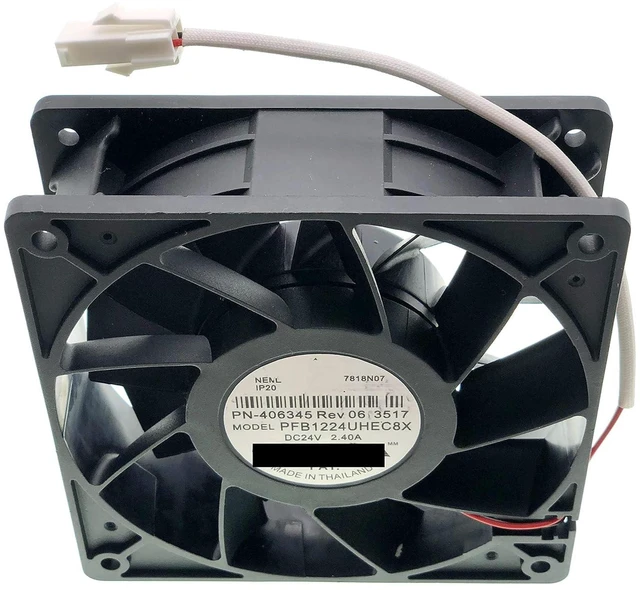 Alt view image 6 of 7 - New cooling fan for PFB1224UHEC8X PN-406345 Rev06 2217 DC 24V 2.40A 12CM Size :120×120×38mm 5500RPM