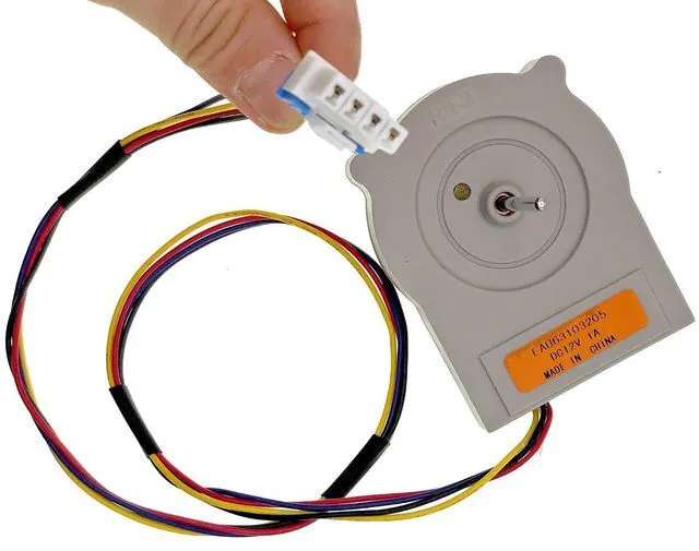 Alt view image 5 of 7 - EAU63103205 Refrigerator Condenser Fan Motor Compatible with LG RefrigeratorsReplaces 4509125,73132,LFXS24663S,AP6235484, DC 12V 1A 4-Pin