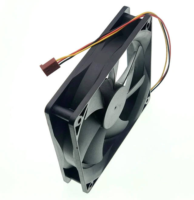 Alt view image 4 of 7 - New Case Cooling fan for A12025-12CB-3BN-F1 DF1202512SELN 12025, DC 12V 0.16A 1000RPM 38.6CFM 3-Pin 3-Wire Silent Chassis Fan Size: 120x120x25mm.