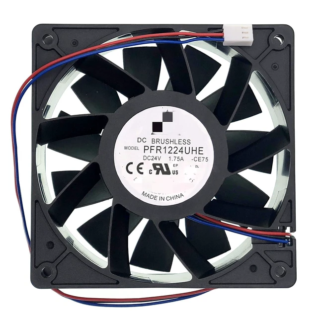 Main image of New Cooling Fan for PFR1224UHE-CE75 12038 DC 24V 1.75A 3-Wire Size: 120X120X38mm