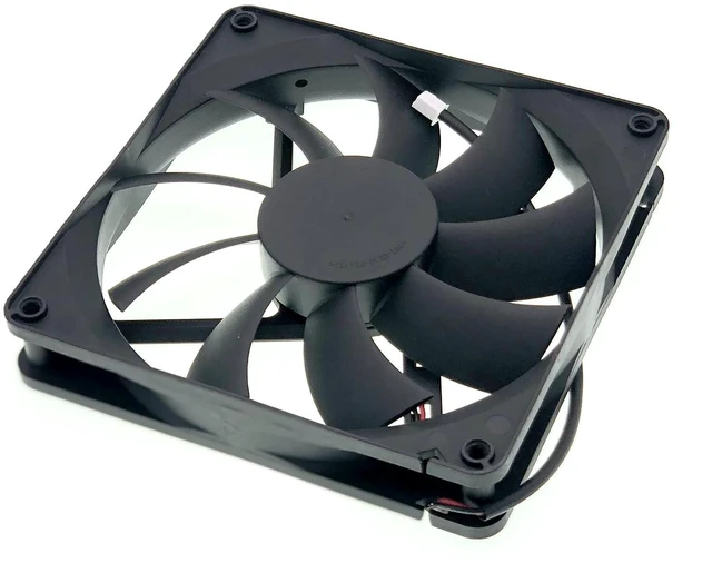 Alt view image 2 of 7 - New Cooling Fan for Globe Fan RL4Z S1352512H, DC 12V 0.33A Size:135x135x25mm 2-Wire Chassis Power Cooling Fan.