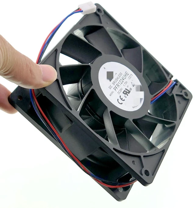 Alt view image 7 of 7 - New Cooling Fan for PFR1224UHE-CE75 12038 DC 24V 1.75A 3-Wire Size: 120X120X38mm