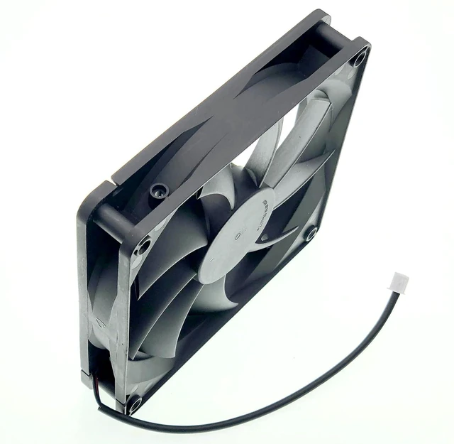 Alt view image 4 of 7 - New Cooling Fan for Globe Fan RL4Z S1352512H, DC 12V 0.33A Size:135x135x25mm 2-Wire Chassis Power Cooling Fan.