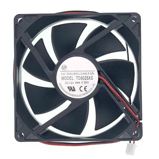 Alt view image 5 of 7 - New Cooling Fan for TONON TD9025XS, DC 12V 0.08A 9025 9CM Size:90x90x25mm 2-Pin 2-Wire Silent Cooling Fan.
