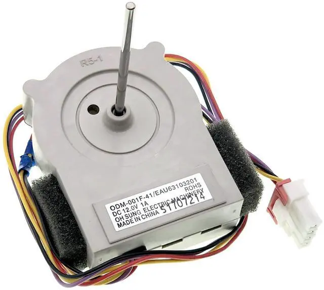 Main image of EAU63103201 ODM-001F-41 Refrigerator Evaporator Fan Motor Fit for Kenmore, Kenmore Elite and LG Refrigerator, DC 12.0V 1A Shaft Length:60mm