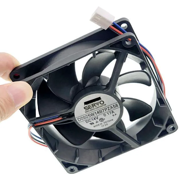 Alt view image 3 of 7 - New Cooling fan for D0925W14B7PZA58 DC14V 0.17A 9225 Waterproof Silent Cooling Fan 3-Wire Size:92×92×25mm