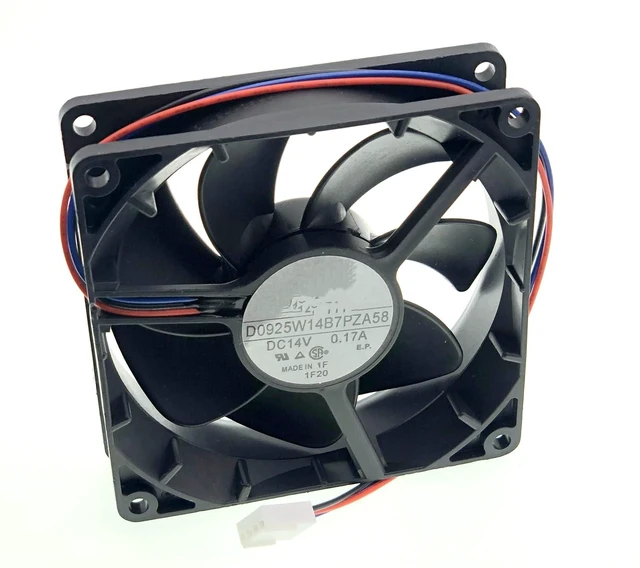 Alt view image 5 of 7 - New Cooling fan for D0925W14B7PZA58 DC14V 0.17A 9225 Waterproof Silent Cooling Fan 3-Wire Size:92×92×25mm