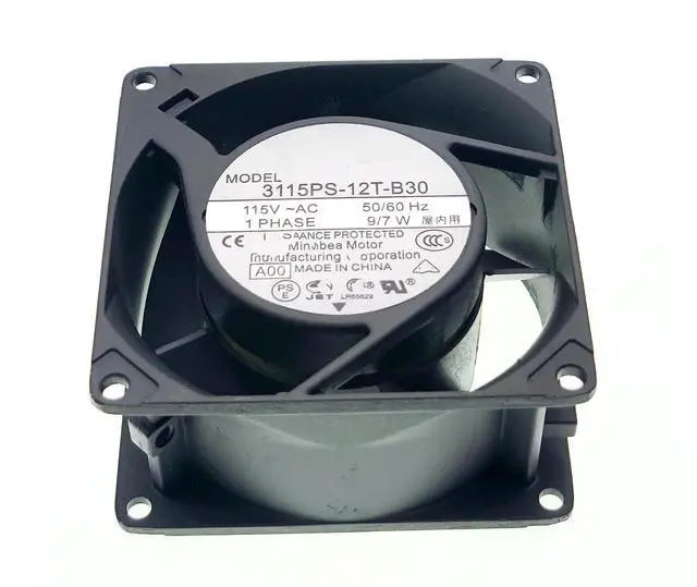 Alt view image 3 of 7 - New Cooling fan for 3115PS-12T-B30 115V-AC 50/60HZ 9/7W 3200RPM 8CM 8038 Size80*80*38mm.