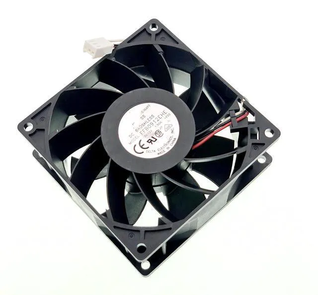 Alt view image 3 of 7 - New Cooling Fan for FFB0912EHE DC12V 1.50A 16.2W 5700RPM 102CFM 92X92X38mm 3-Pin 3-Wire Brushless Fan.
