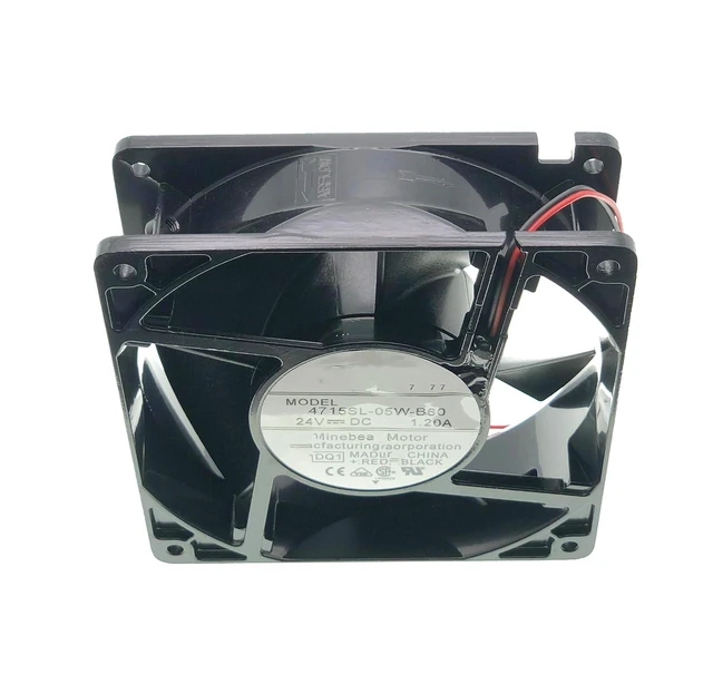 Alt view image 3 of 7 - New Cooling fan for 4715SL-05W-B60 DC24V 1.2A 28.8W 12038 4700RPM,2-Wire Inverter Cooling Fan Size:120*120*38mm.