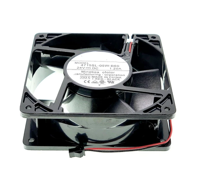 Alt view image 4 of 7 - New Cooling fan for 4715SL-05W-B60 DC24V 1.2A 28.8W 12038 4700RPM,2-Wire Inverter Cooling Fan Size:120*120*38mm.