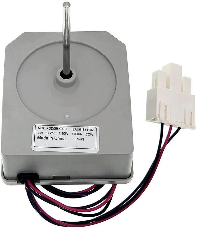 Main image of EAU61644102 RDD056X09 Refrigerator Evaporator Fan Motor for 4681JB1029H, EAU61644107, 4681JB1027H, 4681JB1029Z, 4681JK1003A, 4681JK1004D DC13V 170mA