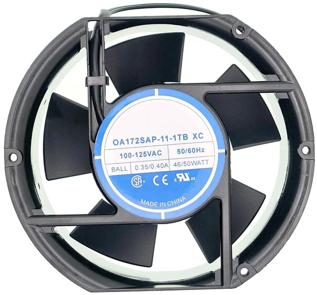 Main image of New Cooling fan For OA172SAP-11-1TB XC AC100-125V 0.35/.040A 46/50W 50/60Hz 2-Wire 17CM Size:172x150x51mm.