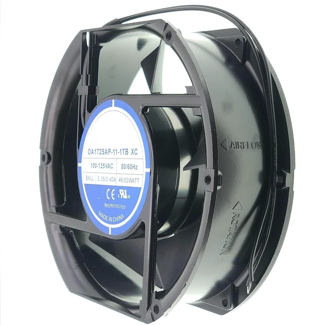 Alt view image 6 of 6 - New Cooling fan For OA172SAP-11-1TB XC AC100-125V 0.35/.040A 46/50W 50/60Hz 2-Wire 17CM Size:172x150x51mm.