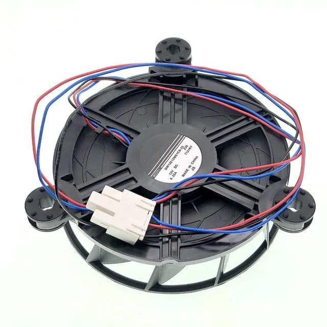 Alt view image 6 of 7 - GW12E12MS1CB-52 Refrigerator Evaporator Cooling Fan Compatible with Refrigerator, DC12V 0.22A Size:124x32mm.