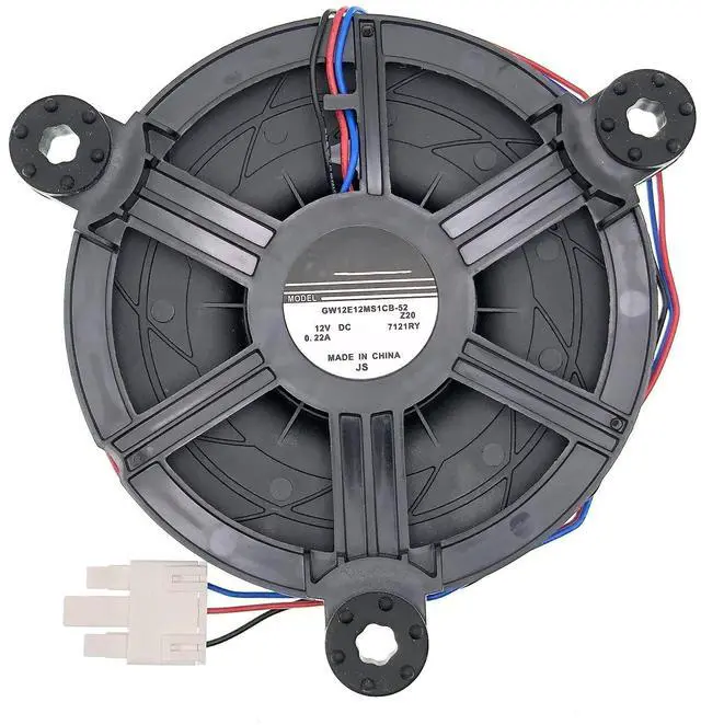 Alt view image 3 of 7 - GW12E12MS1CB-52 Refrigerator Evaporator Cooling Fan Compatible with Refrigerator, DC12V 0.22A Size:124x32mm.