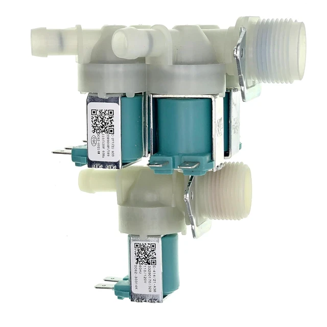 Alt view image 3 of 7 - DC62-00214M+DC62-30314K Washer Cold & Hot Water Inlet Valve Fit for Samsung, Maytag Washer, Replace AP5623062, 2979589, PS4208704, DC62-30314H, 1810145 120V 60Hz.