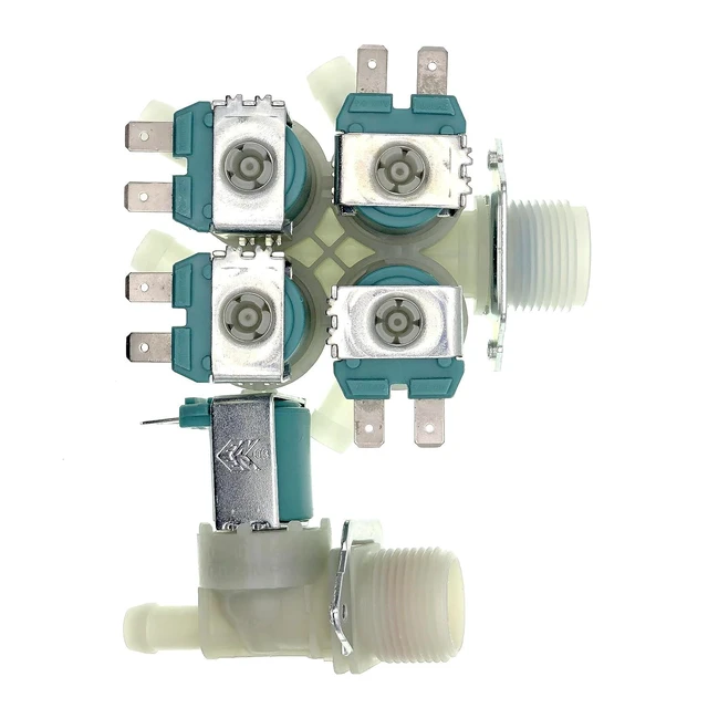 Alt view image 7 of 7 - DC62-00214M+DC62-30314K Washer Cold & Hot Water Inlet Valve Fit for Samsung, Maytag Washer, Replace AP5623062, 2979589, PS4208704, DC62-30314H, 1810145 120V 60Hz.