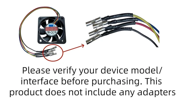 Alt view image 2 of 7 - for AVC DAZA0515RCU DC13.6V 0.20A 5015 50x50x15MM 2400 RPM 4-Wire Waterproof Cooling FanNo adapters Included