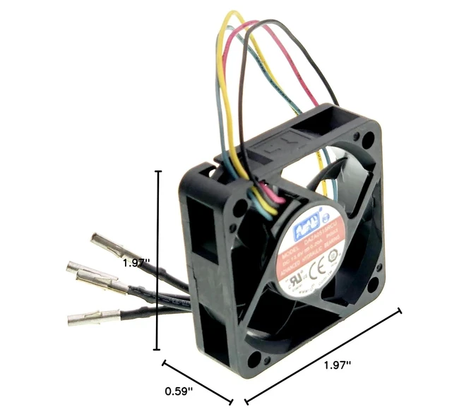 Alt view image 7 of 7 - for AVC DAZA0515RCU DC13.6V 0.20A 5015 50x50x15MM 2400 RPM 4-Wire Waterproof Cooling FanNo adapters Included