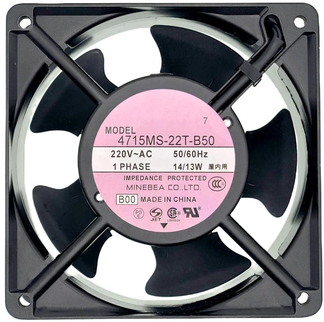 Main image of For NMB 4715MS-22T-B50 220V 50/60HZ D644099 14/13W 12038 Aluminum Frame AC Cooling Fan.