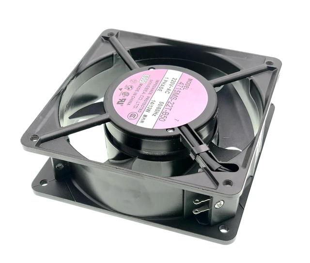 Alt view image 3 of 7 - For NMB 4715MS-22T-B50 220V 50/60HZ D644099 14/13W 12038 Aluminum Frame AC Cooling Fan.