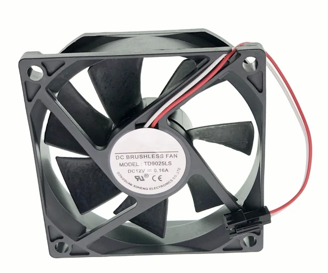 Main image of for TONON TD9025LS Wine Fridge Hotel Refrigerator, DC12V 0.16A Size: 90x90x25mm, (E1 Plug) 2-Wire Cooling Fan.