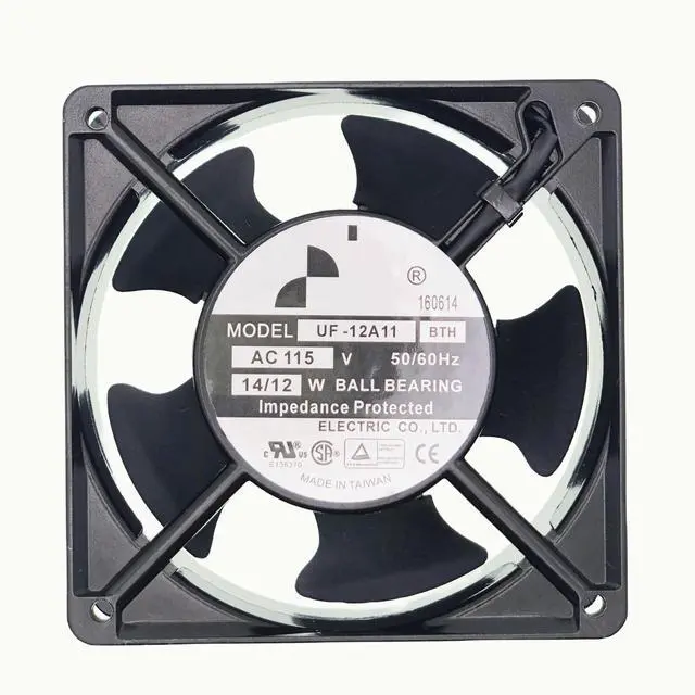 Main image of For FULLTECH UF-12A11 BTH 115V 14/12W 12038 2-Pin Cabinet Cooling Fan Size: 120X120X38mm.