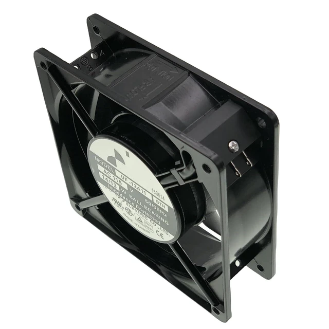 Alt view image 2 of 7 - For FULLTECH UF-12A11 BTH 115V 14/12W 12038 2-Pin Cabinet Cooling Fan Size: 120X120X38mm.