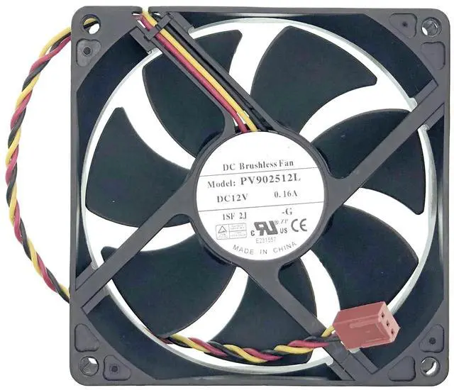 Main image of for Foxconn PV902512L DC12V 0.16A 3-Pin 3-Wire Silent Chassis Cooling Fan Size:92x92x25mm.