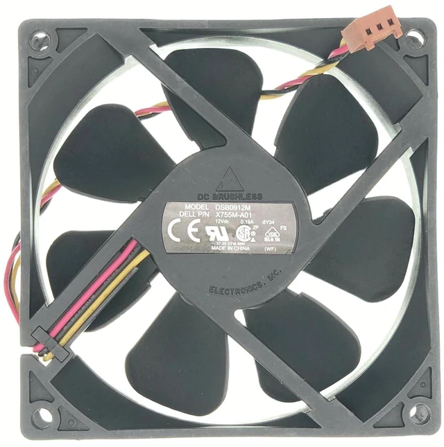 Main image of New Case Cooling Fan for Delta DSB0912M, for Dell OptiPlex 3020 Desktop X755M-A01,3-Pin 12V 0.19A Size: 92x92x25mm.