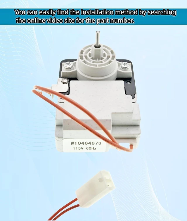 Alt view image 2 of 7 - W10464673 Refrigerator Evaporator Fan Motor Compatible with Whirlpool KitchenAid Fridge, Replace ModelWPW10464673 PS7320664 PS11755167 3020513 AP6021839,115V 60Hz