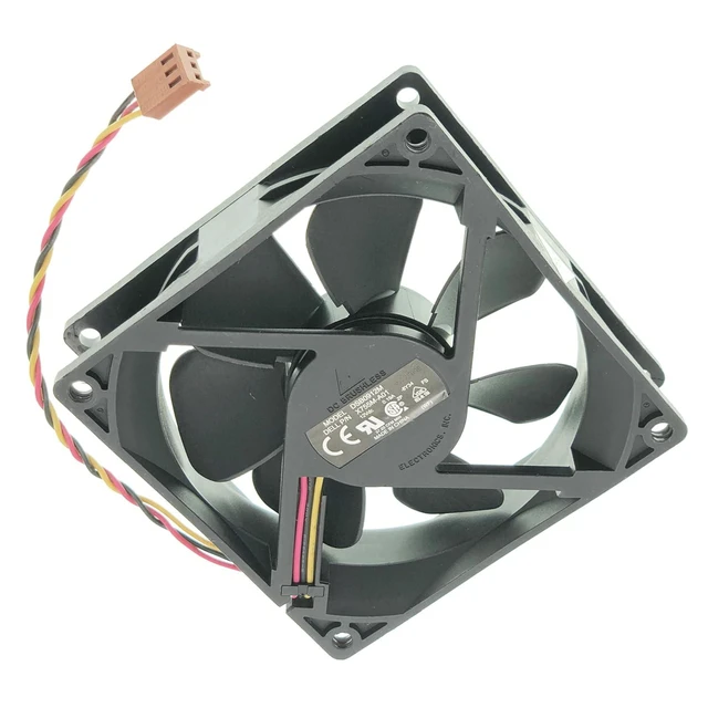 Alt view image 3 of 7 - New Case Cooling Fan for Delta DSB0912M, for Dell OptiPlex 3020 Desktop X755M-A01,3-Pin 12V 0.19A Size: 92x92x25mm.
