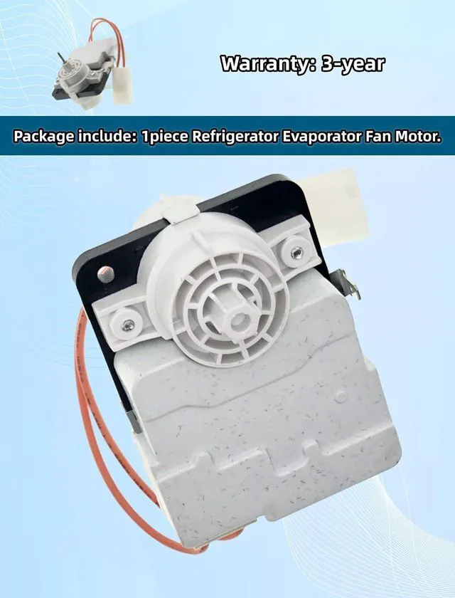 Alt view image 4 of 7 - W10464673 Refrigerator Evaporator Fan Motor Compatible with Whirlpool KitchenAid Fridge, Replace ModelWPW10464673 PS7320664 PS11755167 3020513 AP6021839,115V 60Hz