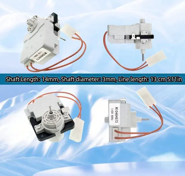 Alt view image 7 of 7 - W10464673 Refrigerator Evaporator Fan Motor Compatible with Whirlpool KitchenAid Fridge, Replace ModelWPW10464673 PS7320664 PS11755167 3020513 AP6021839,115V 60Hz